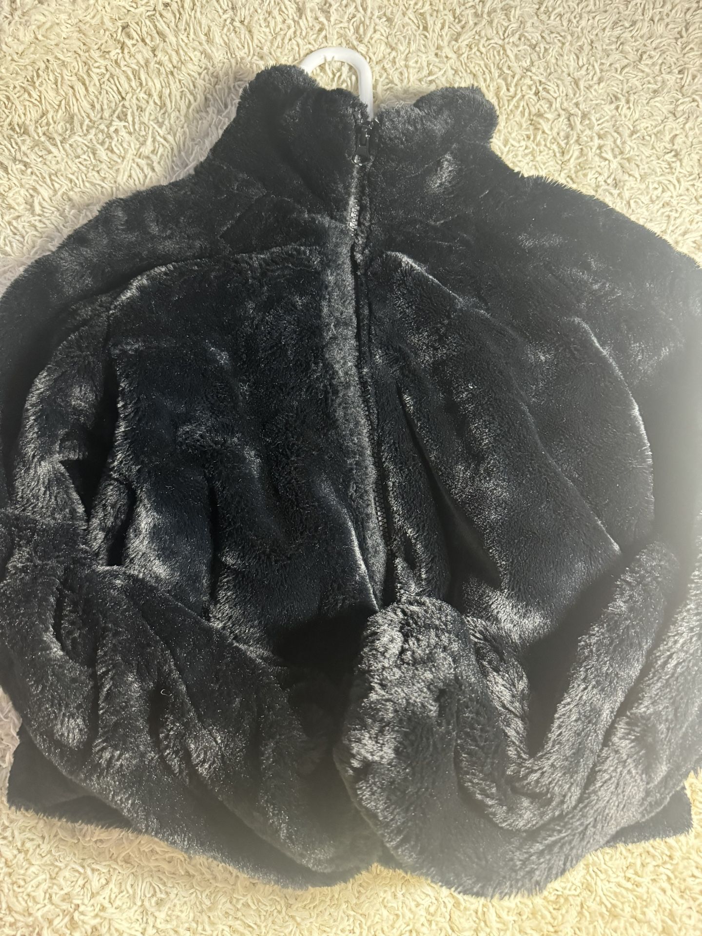 Love Tree Faux Fur Bomber Jacket