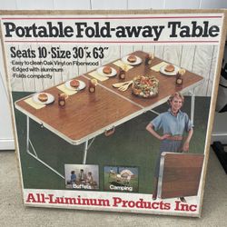 Portable Fold Away Table.      30 Dollars 