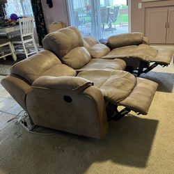 Recliner, couch and loveseat
