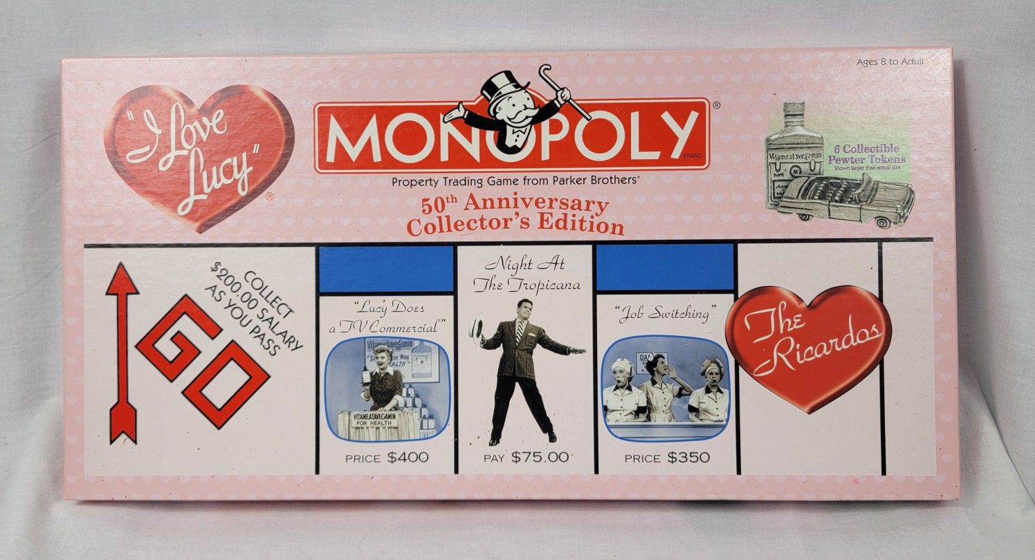 I Love Lucy Monopoly 50th Anniversary Collectors Edition