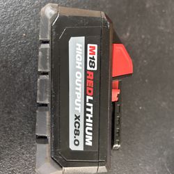 Used M18 18-Volt Lithium-lon HIGH OUTPUT XC 8.0 Ah Battery