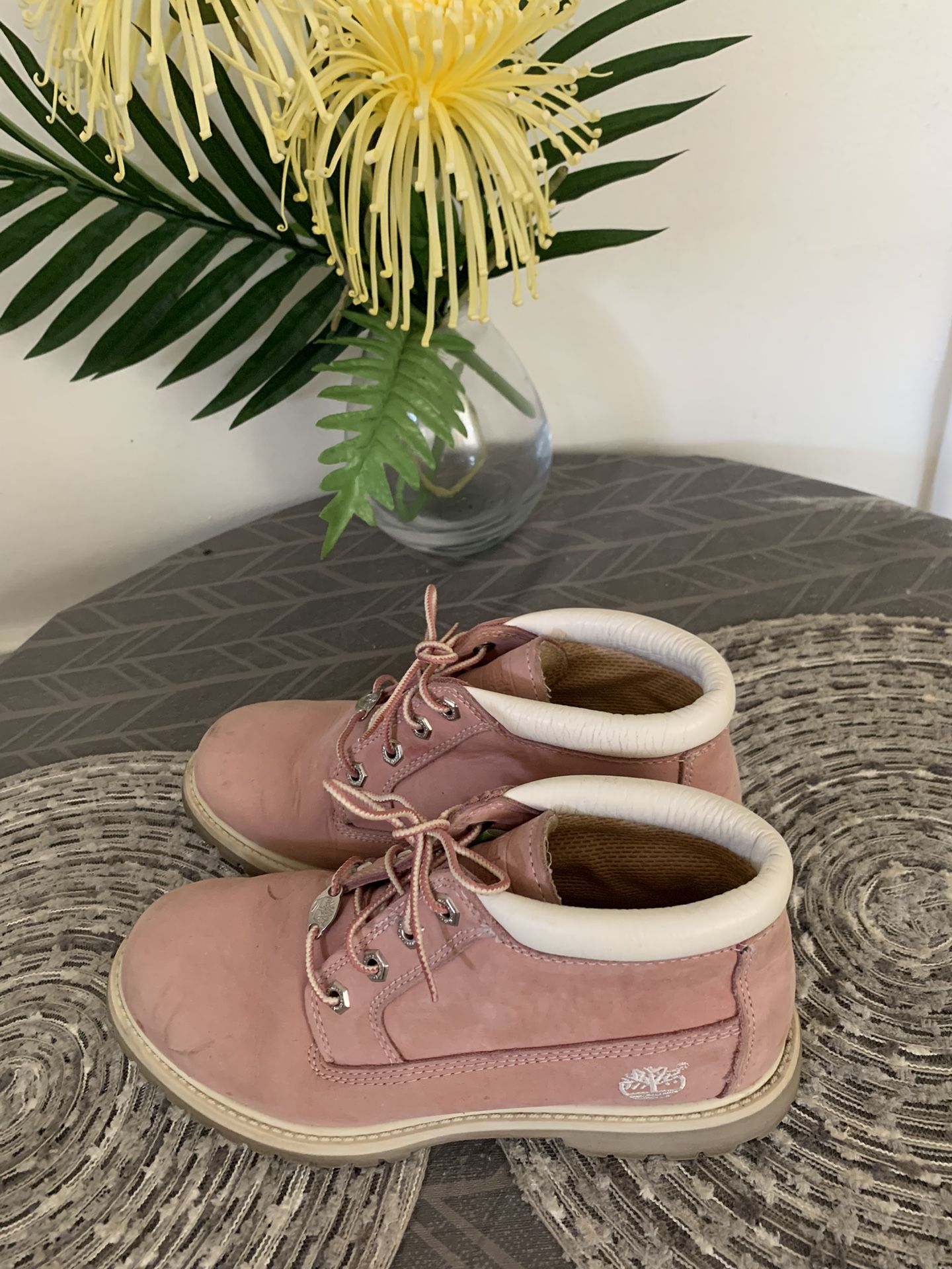 Timberland baby pink nellie waterproof chukka boot