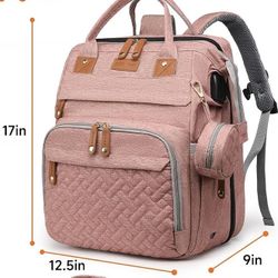 Baby Diaper Bag Backpack Diaper Bag Multifunctional Waterproof Diaper Bag with Changing Station Travel Diaper Backpack with Changing Pad, Pacifier Cas