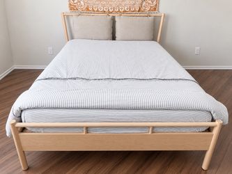 Natural Wood Queen Bed Frame
