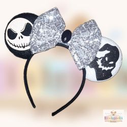 Jack Skellington Mickey Ears Headband