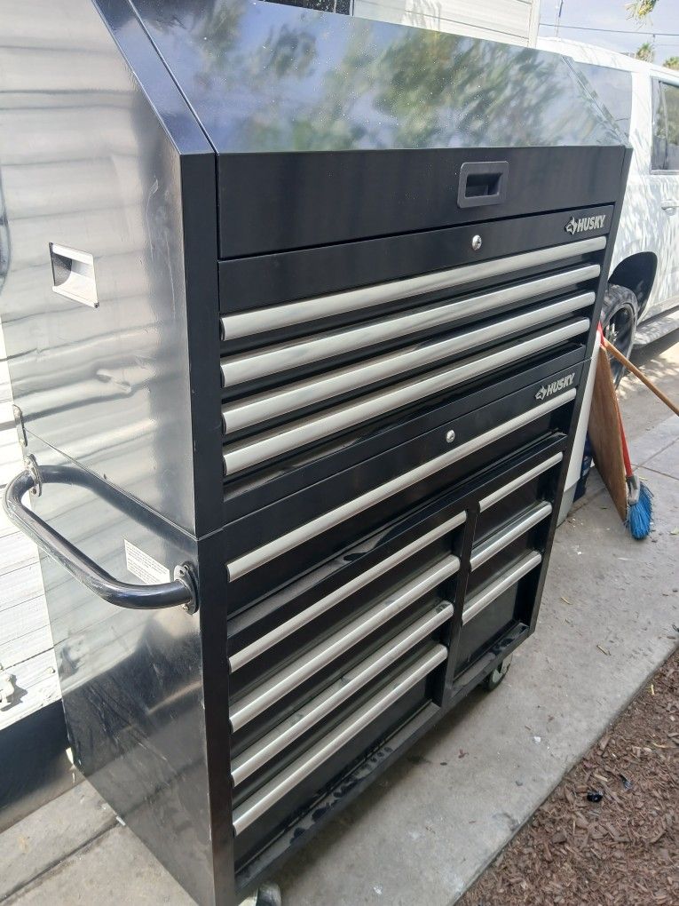 Tool Storage 42 in. W x 18 in. D Standard Duty Black Tool Chest Combo