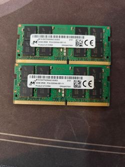 2x 32GB Micron 3200mhz DDR4 Laptop RAM