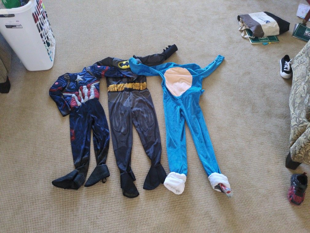 Captain America, Sonic And Batman Costumes