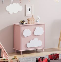 Brand New Storage Cabinet with solid wood feet  Sealed In Box