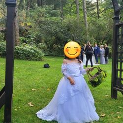 Beautiful White Flower Girl Dress