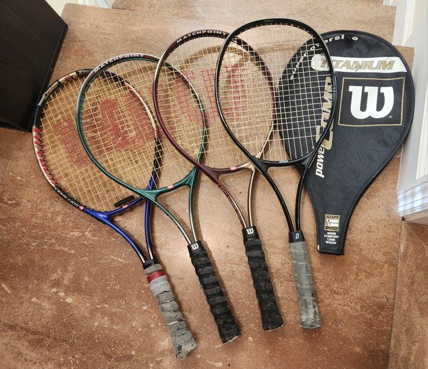 Set of 4 Tennis Rackets And 1 Case