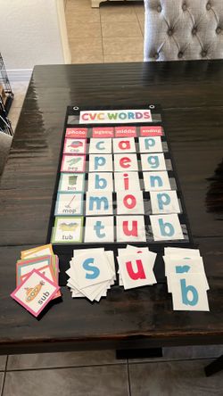 CVC words pocket chart
