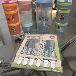 Lot Of Formula And Feeding Containers For Girl With Paci Clips