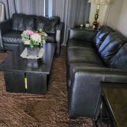 Black Leather Couches 