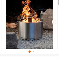 Explorer Portable Low Smoke 19.5 in. Round Wood-Burning Fire Pit in Stainless Steel with Carry Bag