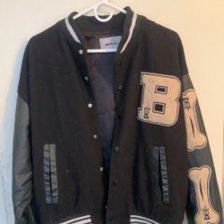 Black Air Letterman Jacket Medium 