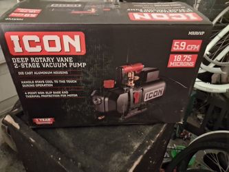 ICON 5.9 CFM, 2-Stage Deep Rotary Vane Vacuum Pump