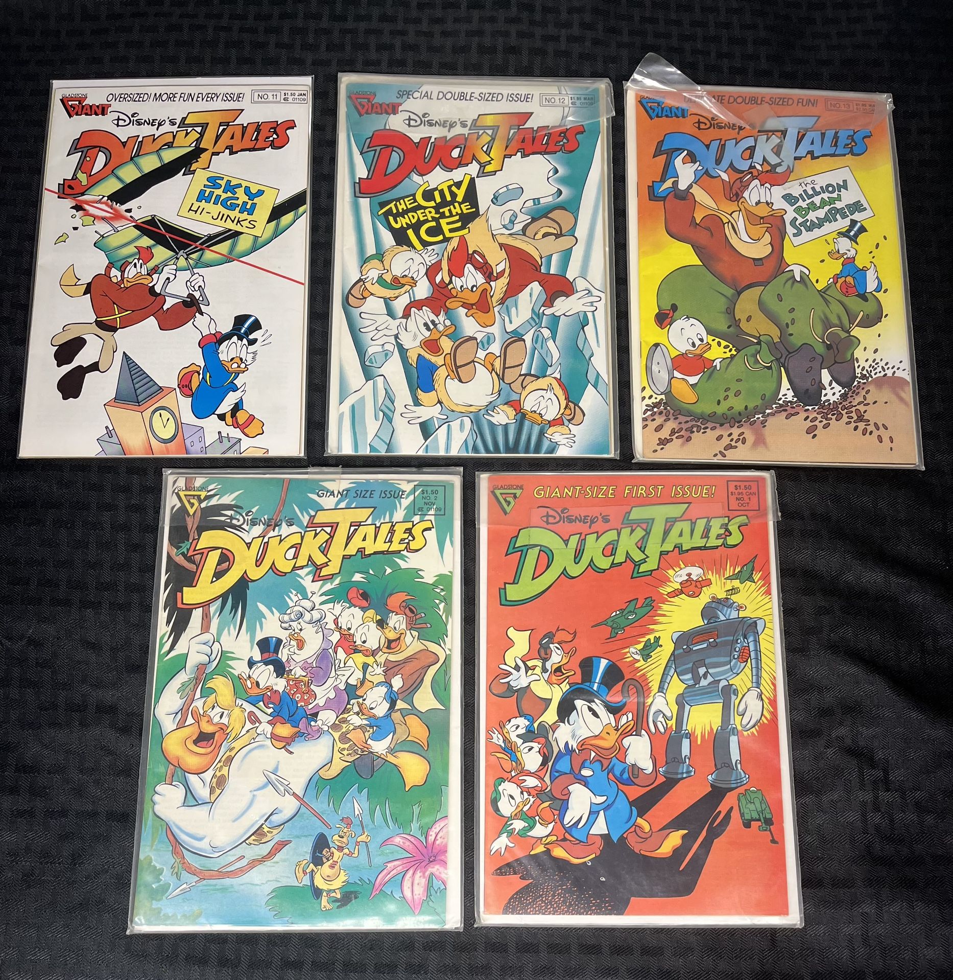 Lot of 5 Double Size Disney Duck Tales Comics