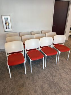 WHITE/ORANGE CHAIRS