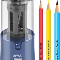 AFMAT PS93 Pencil Sharpener, Electric Pencil Sharpener for Colored Pencils, Auto Stop, Fast Sharpen in 3s - BRAND NEW IN BOX