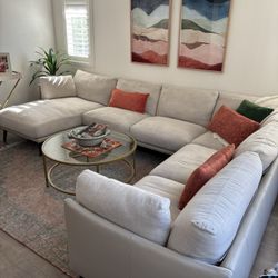 Large Beige/off White Sectional 