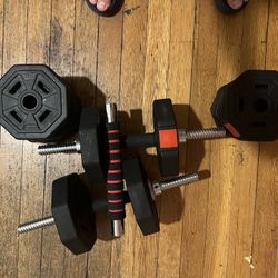 Dumbbell Sets Adjustable Weights, Free Weights Dumbbells Set with Connector, Non-Rolling Adjustable Dumbbell Set, Weights Set for Home Gym, 44 66 Lbs