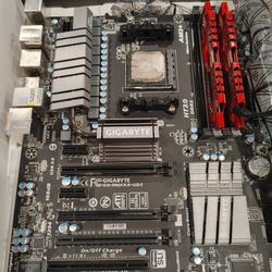 Old Pc Parts Amd Fx 8350, Motherboard, 8gb Ram