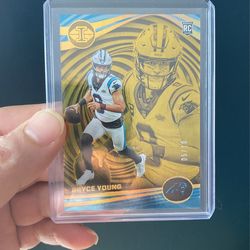 2023 Panini Illusions #15 Bryce Young Trophy Collection Gold RC #/10