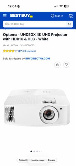 Optoma UHD50X True 4K UHD Projector for Movies & Gaming | 240Hz Refresh Rate | Lowest Input Lag on 4K Projector | Enhanced Gaming Mode 16ms Response T