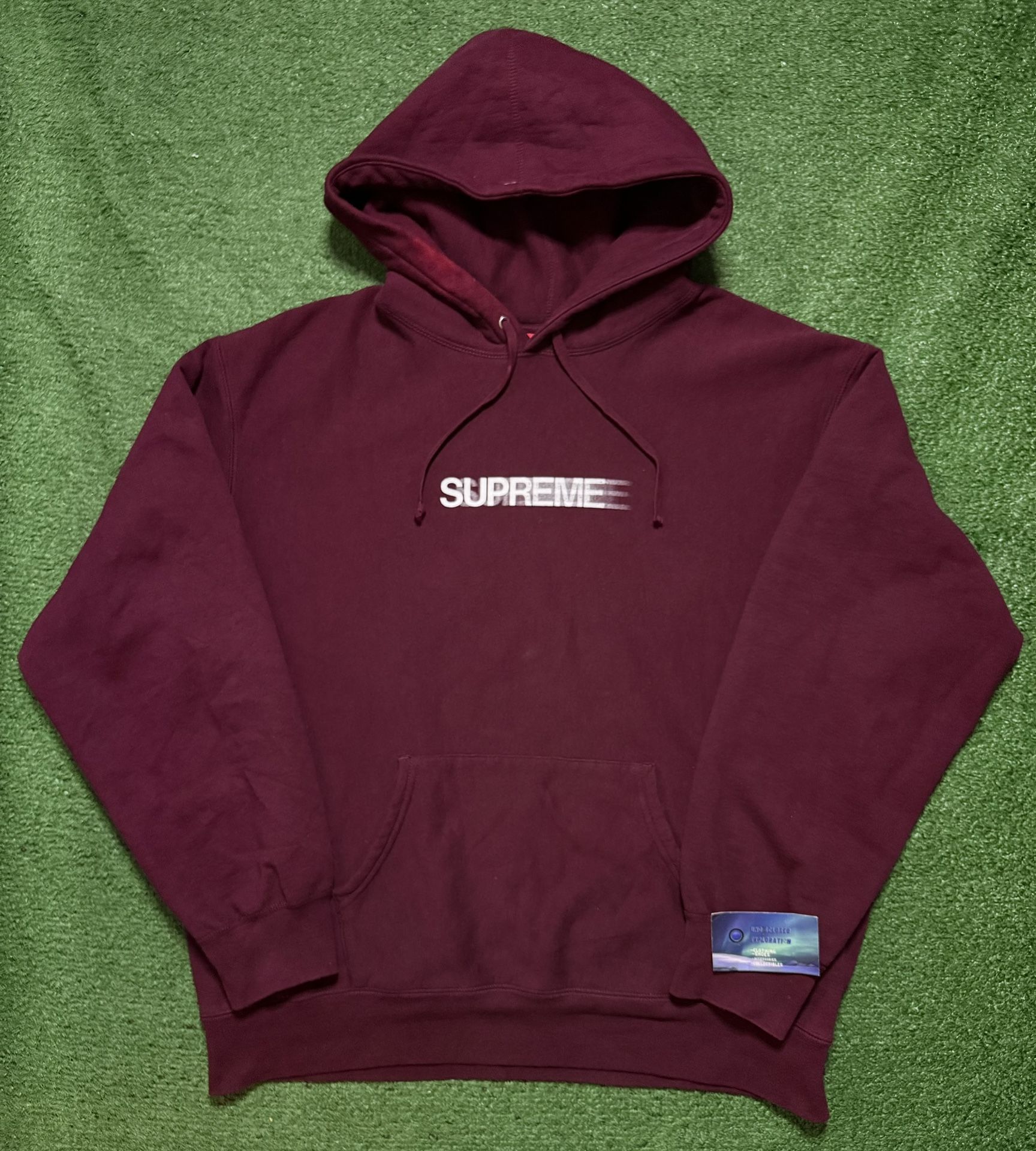 Supreme Motion Hoodie Burgundy Large