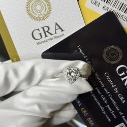 Brand New Sterling Silver Moissanite Ring 