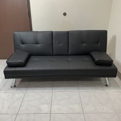 New In Box $155 Convertible Folding Futon Sofa Bed Recliner Couch 65x30x31 Inches, Max 500 Lbs 
