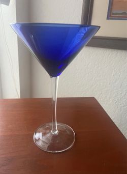 Cobalt Blue Martini Glass