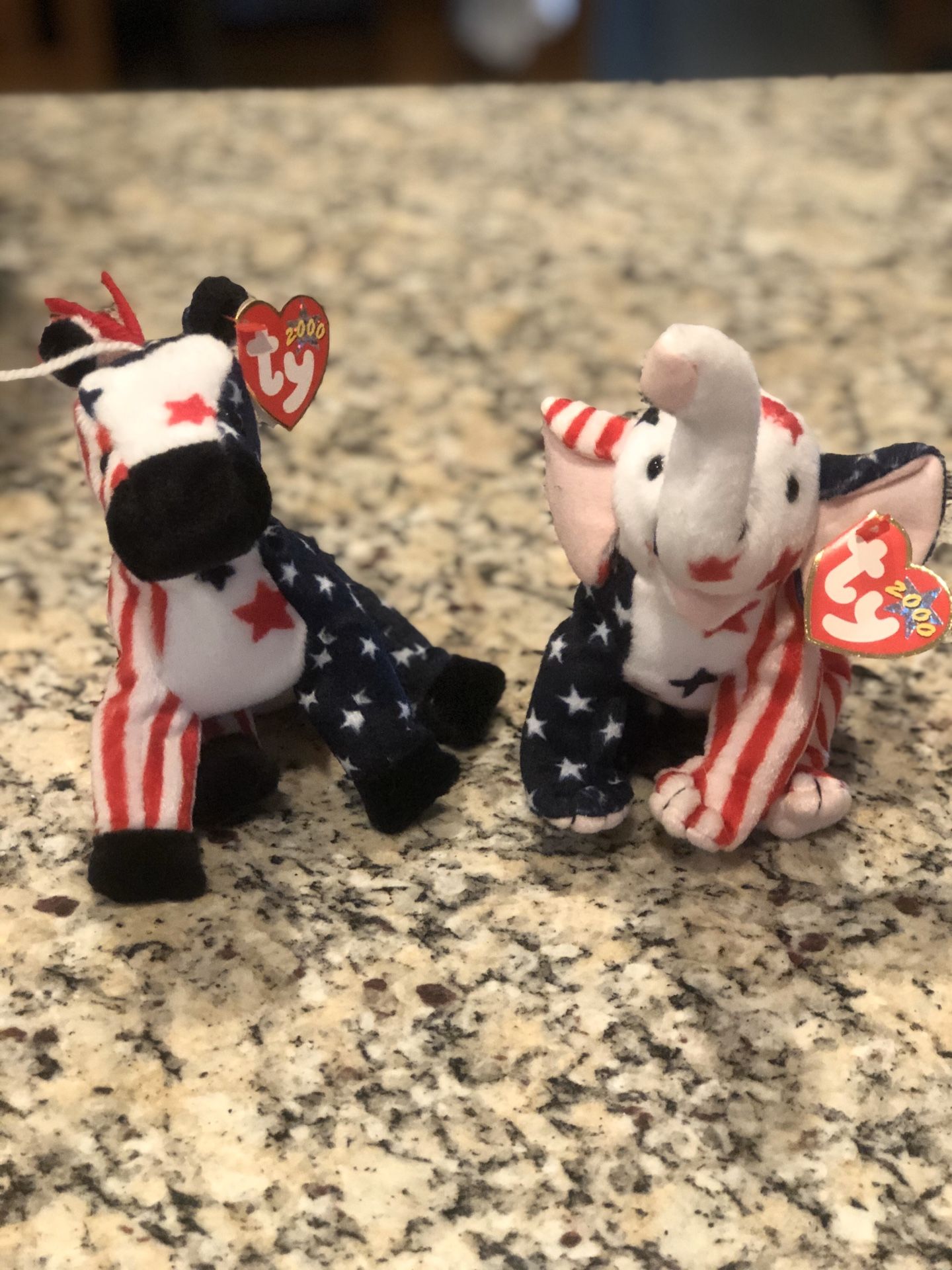 Lefty and righty Beanie Baby