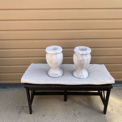 Marble white vase $300 each obo