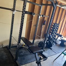 Squat Rack, Bar & Bench