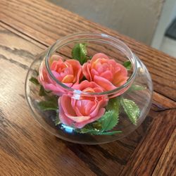 Fake Flower With Glass
