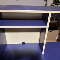 Blue Desk With Hutch