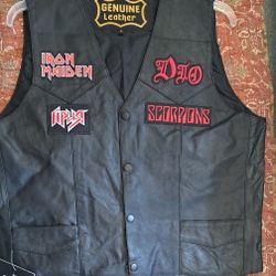 Mens HEAVY METAL Leather Vest