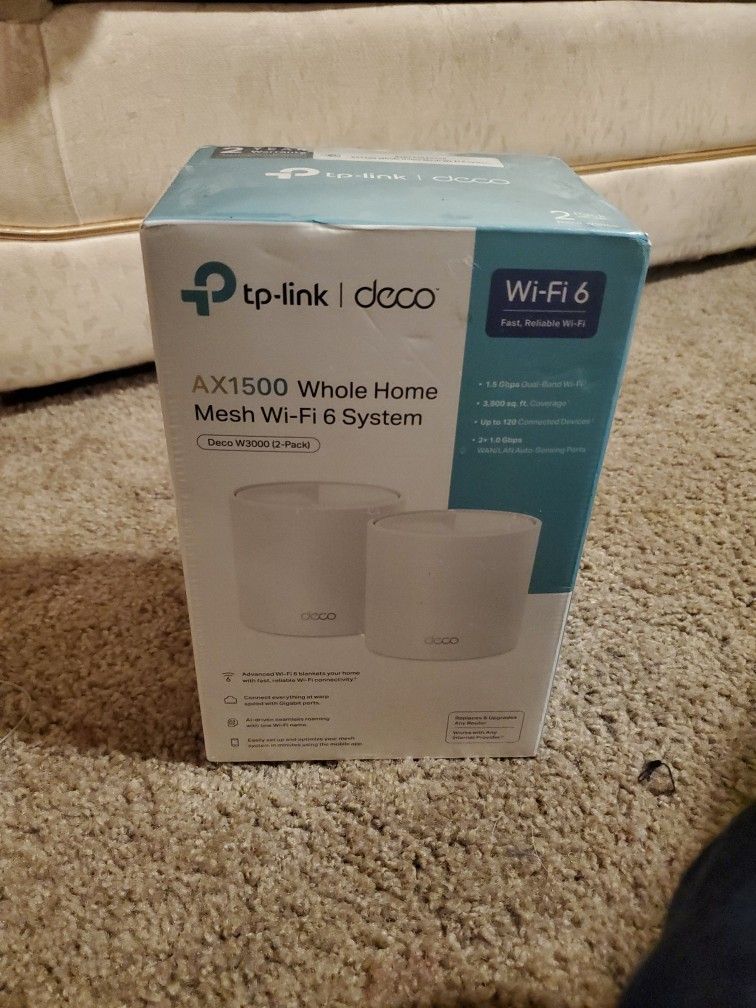 Tp link Deco AX 1500 Whole Home Mesh Wi Fi 6 System
