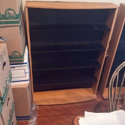 Wood Media Shelving Unit
