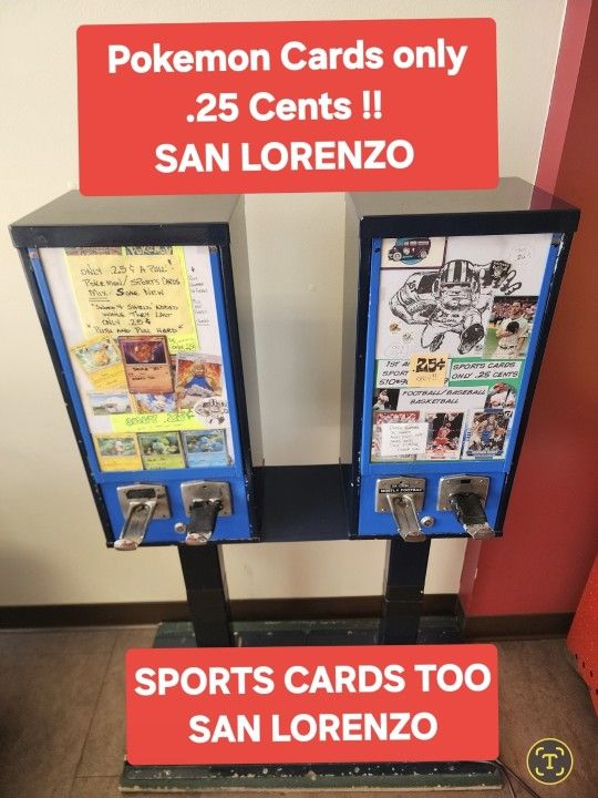 ONLY .25 CENTS POKEMON AND SPORTS CARDS IN SAN LORENZO