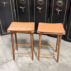 Brand New Set Of 2 Saddle Seat Barstools