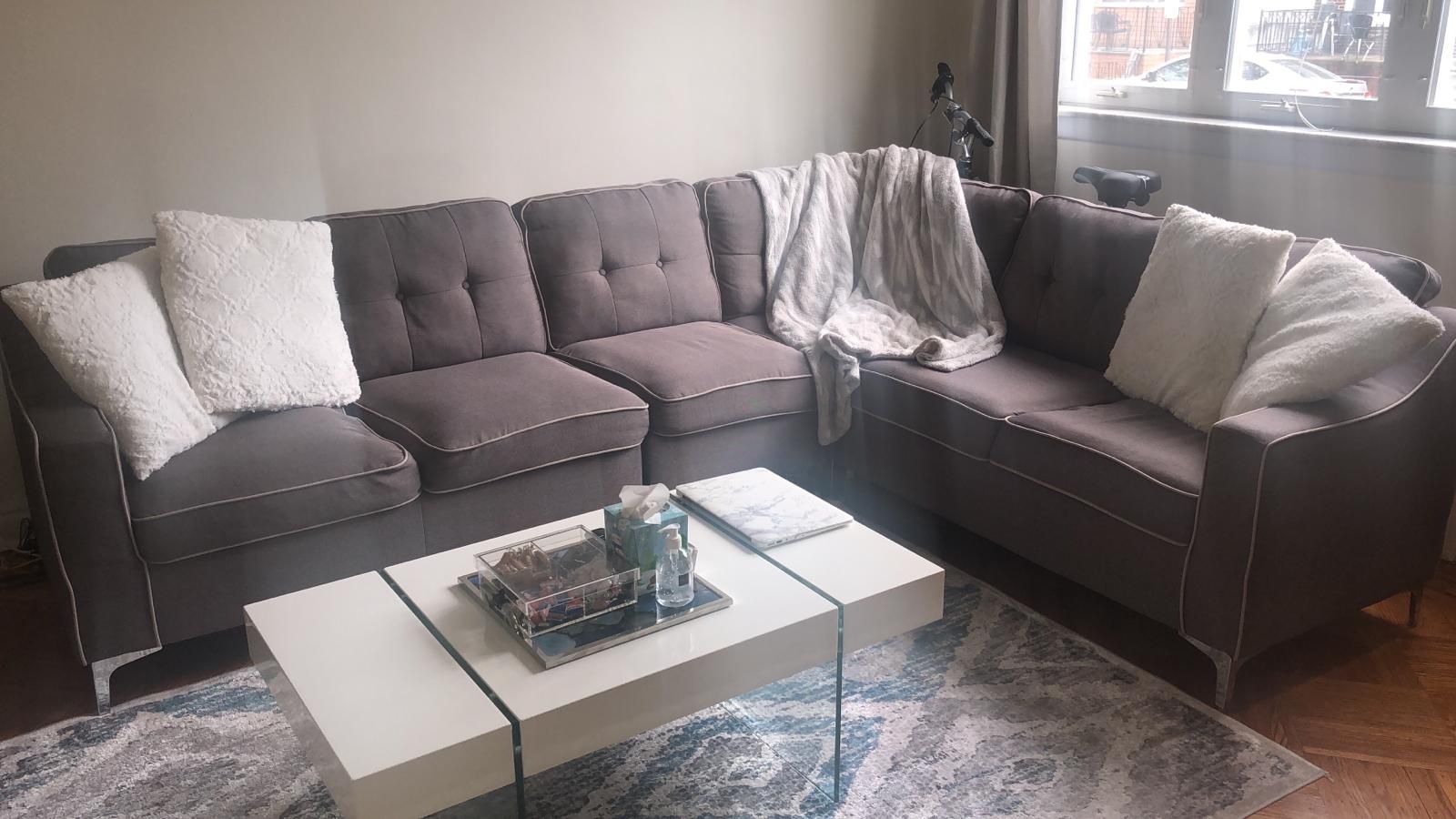 Sectional sofa Gorgeous Gray fabric