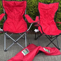 Red Folding Chairs Used Once Nearly New Great For Park Parades And Other Activities Outdoors 