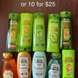 Garnier Fruits/ Whole blend Shampoo Conditioner 2 For $6 or 10 For $26