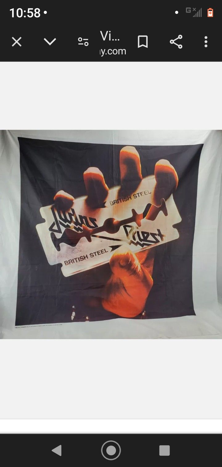 Vintage Judas Priest British Steel Banner Flag Tapestry Poster Rock 1982