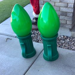 2 Giant Size Christmas Bulbs
