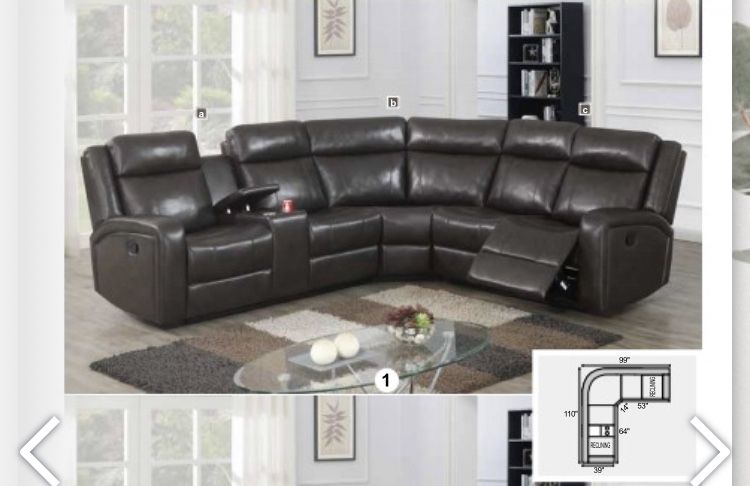 Sectional Recliner Sofa Set