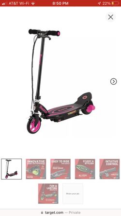 Electric Pink And Blk Razor Scooter